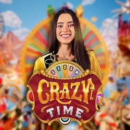 Live Casino logo of Crazy Time from Evolution at Slotrush Casino