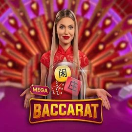 Mega Baccarat casino game by Pragmatic Play – featured logo at Slotrush Casino
